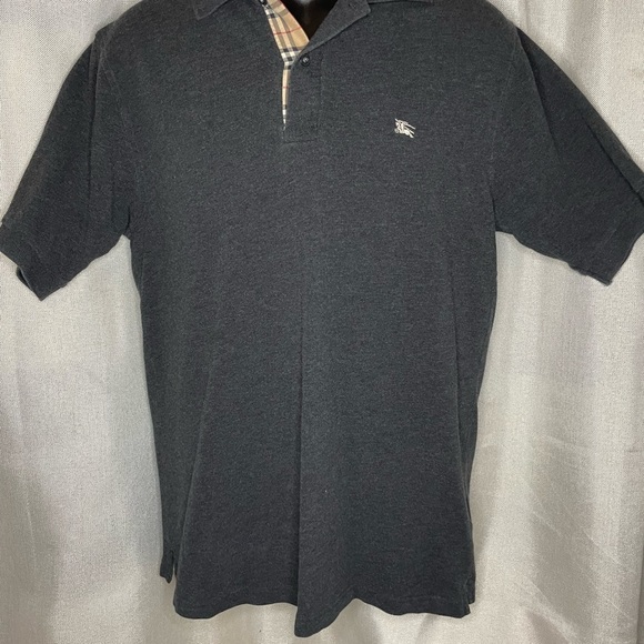 Burberry London Nova check trim polo shirt brown men's S​​​ - Picture 4 of 11